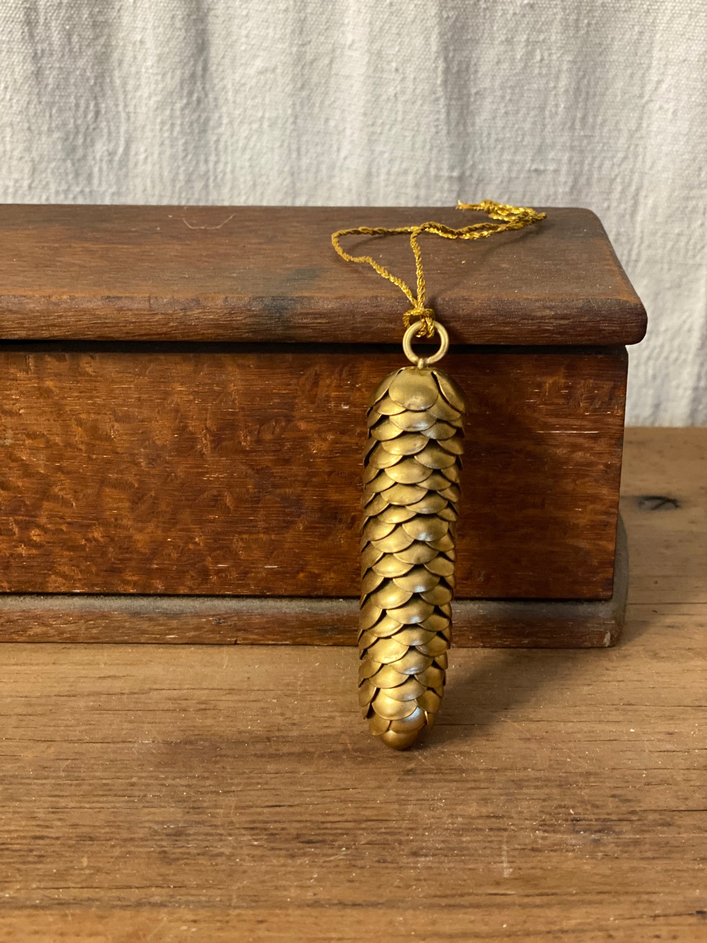 Pine Cone in Antique Gold